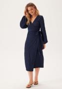 BUBBLEROOM Structure Wrap Dress Navy L