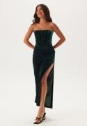 Bardot Everlasting Velour Midi Dress 185633 Emerald Gr 42(UK14)