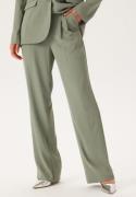 BUBBLEROOM Straight Leg Pleated Suit Pants  Dusty green 36