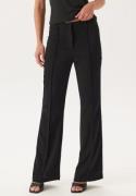 BUBBLEROOM Flared Structured Suit Trousers Black 44