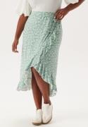 Happy Holly Selima Frill Wrap Skirt Green/Floral 32/34