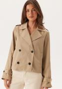 VILA Viaddison L/S SHORT TRENCHCOAT Savannah Tan 38