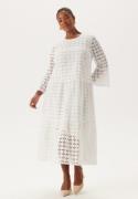 Happy Holly Broderie Anglaise Round Neck Dress White 32/34