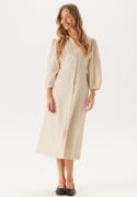 YAS Yasflaxy 3/4 LINEN SHIRT DRESS Birch 36