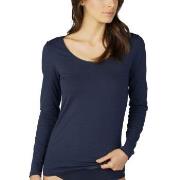 Mey Cotton Pure Long-Sleeved Top Midnattsblå bomull 44 Dame