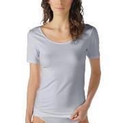 Mey Cotton Pure Short-Sleeved Top Gråmelerad bomull 38 Dame