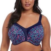 Elomi BH Energise Underwire Sport Support Bra Marine mønster F 95 Dame