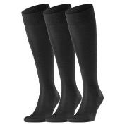 Falke Strømper 3P Tiago Knee-high Svart bomull Str 39/40 Herre