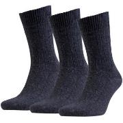 Amanda Christensen Strømper 3P Supreme Wool Sock Antracit Str 43/46