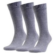 Amanda Christensen Strømper 3P True Combed Cotton Sock Grå Str 43/46