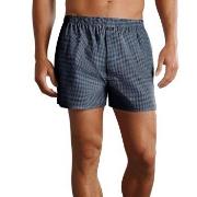 Jockey Woven Poplin Boxer Shorts Marine Rutete bomull Medium Herre