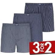 Jockey 3P Woven Soft Poplin Boxer Shorts Marine bomull XX-Large Herre