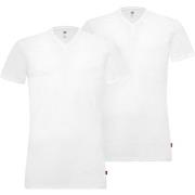 Levis 2P Base V-Neck T-shirt Hvit bomull Medium Herre