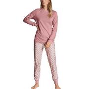 Calida Lovely Nights Pyjama With Cuff Rosa Mønster bomull Small Dame