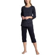 Calida Night Lovers Threequarter Pyjama Mørkblå bomull Small Dame