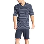 Calida Relax Streamline Short Pyjama Blå bomull Small Herre