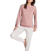 Calida Sweet Dreams Pyjama With Cuff Rosa stripet bomull Small Dame