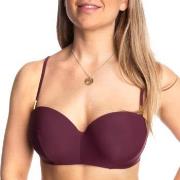 Calvin Klein Core Solid Structured Bandeu Bikini Vinrød  C 34 Dame