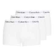 Calvin Klein 3P Cotton Stretch Low Rise Trunks Hvit bomull Large Herre