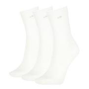 Calvin Klein Strømper 3P Emma Roll Top Crew Socks Hvit Strl 37/41 Dame