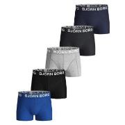 Björn Borg 5P Cotton Stretch Shorts For Boys Blå/Grå bomull 170