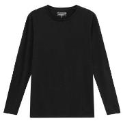 Bread and Boxers Long Sleeve Crew Neck Svart økologisk bomull Medium H...