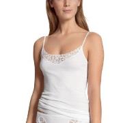 Calida Feminin Sense Spaghetti-Top Hvit bomull Medium Dame