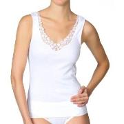 Calida Feminin Sense Top Hvit bomull X-Small Dame