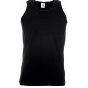 Fruit of the Loom Athletic Vest Svart bomull X-Large Herre