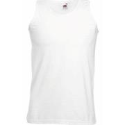 Fruit of the Loom Athletic Vest Hvit bomull Large Herre