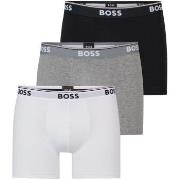 BOSS 3P Cotton Stretch Boxer Brief Long Mixed bomull Small Herre
