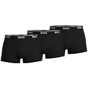 BOSS 6P Cotton Stretch Trunks Svart bomull Large Herre