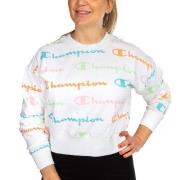 Champion American Classics Women Crewneck Print Hvit Mønster Large Dam...