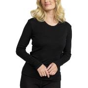 Damella Wool Long Sleeve Top Svart merinoull X-Large Dame