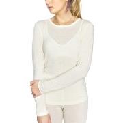 Damella Wool Long Sleeve Top Elfenben ull X-Small Dame