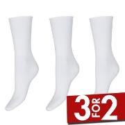 Decoy Strømper 3P Thin Comfort Top Socks Hvit Strl 37/41 Dame