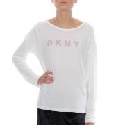 DKNY Elevated Leisure LS Top Hvit modal Small Dame