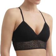 DKNY BH Modern Lace Racerback Longline Bralette Svart nylon Medium Dam...