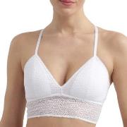 DKNY BH Modern Lace Racerback Longline Bralette Hvit nylon Small Dame