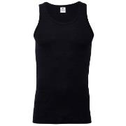 Dovre Rib Singlet Svart bomull XX-Large Herre