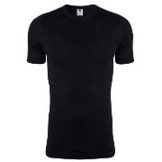 Dovre Rib T-Shirt Svart bomull Small Herre