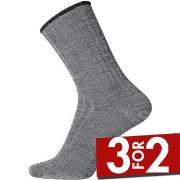 Egtved Strømper Wool No Elastic Rib Socks Stålgrå Str 45/48