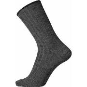 Egtved Strømper Wool No Elastic Rib Socks Mørkgrå  Str 45/48