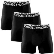 Muchachomalo 3P Cotton Stretch Basic Boxer Svart bomull Large Herre