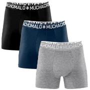 Muchachomalo 3P Cotton Stretch Basic Boxer Grå/Svart bomull X-Large He...