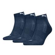 Puma Strømper 3P Cushioned Quarter Sock Marine Str 39/42