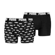 Puma 2P Everyday Aop Boxer Svart bomull Large Herre