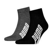 Puma Strømper 2P Lifestyle Quarter Sock Svart Str 43/46