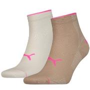 Puma Strømper 2P Rib Quarter Sock Beige Str 35/38 Dame