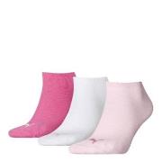 Puma Strømper 3P Sneaker Socks Rosa/Hvit Str 35/38